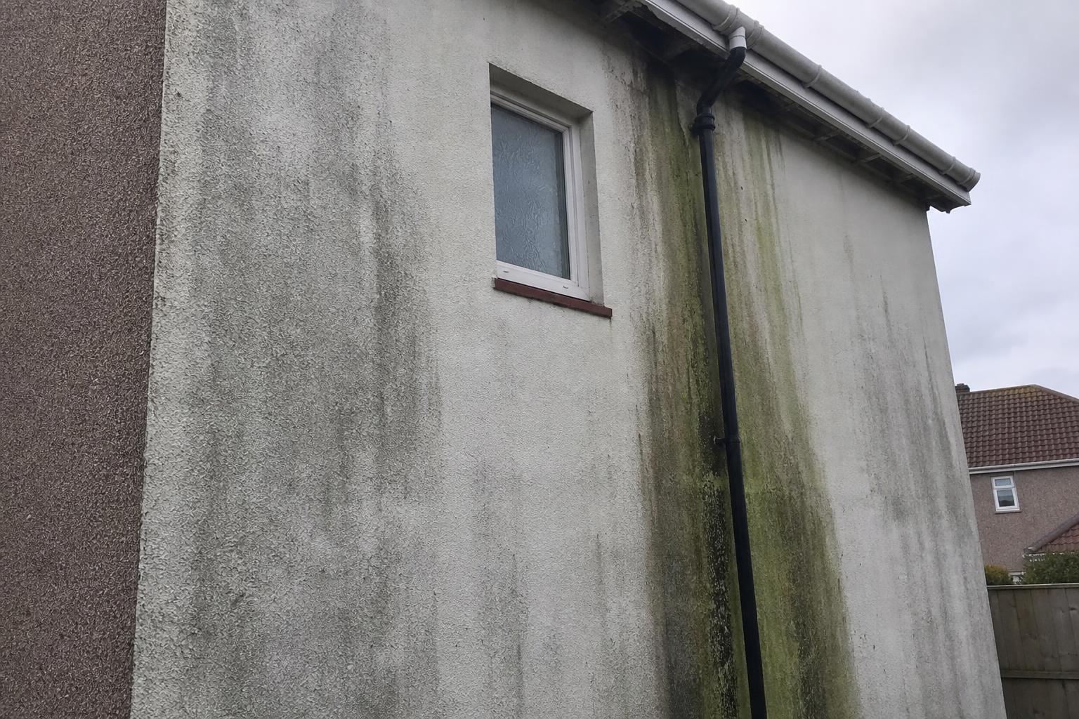 Render soft wash — Bury – before